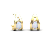 Opal Huggie Earrings - Yamini