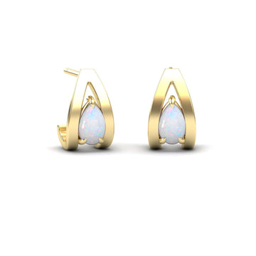 Opal Huggie Earrings - Yamini