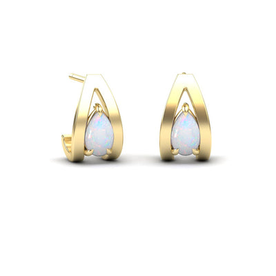 Opal Huggie Earrings