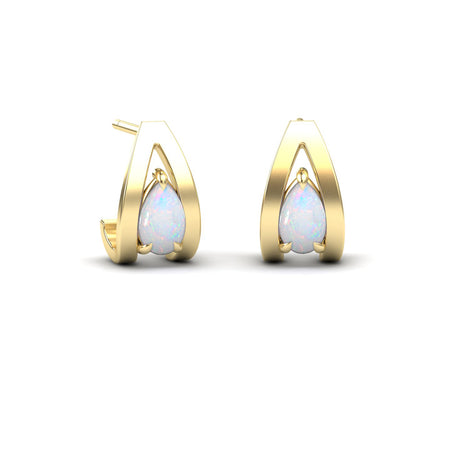 Opal Huggie Earrings - Yamini