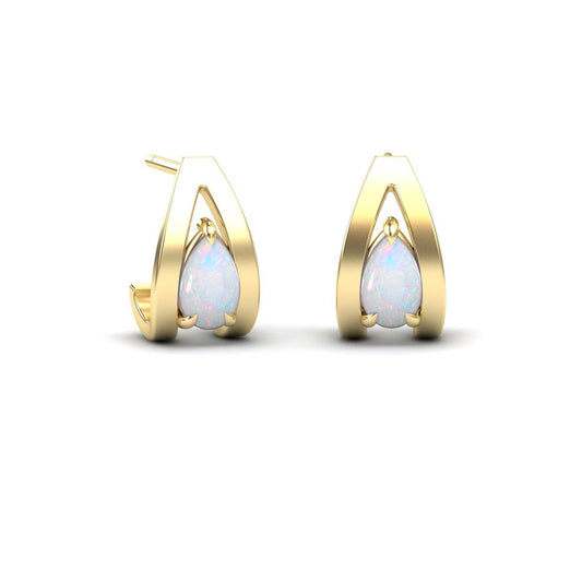 Opal Huggie Earrings - Yamini