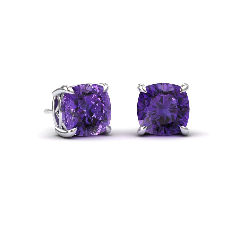 Amethyst Stud Earrings - Deborah