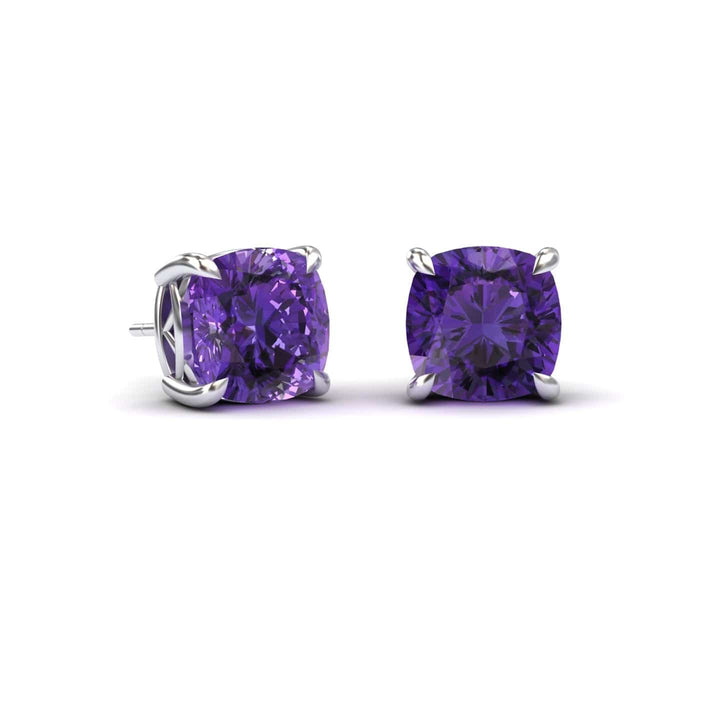 Amethyst Stud Earrings - Deborah