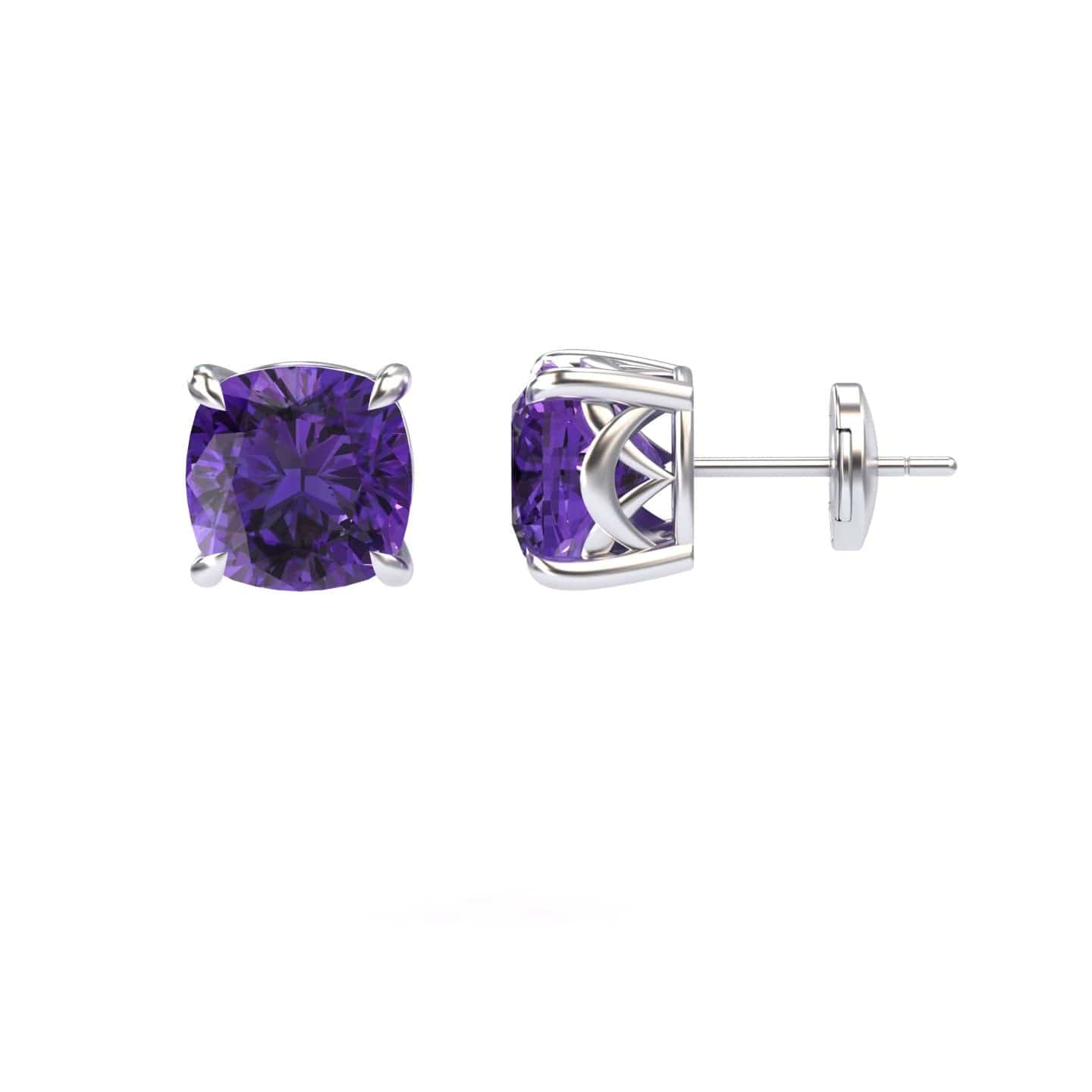Amethyst Stud Earrings - Deborah