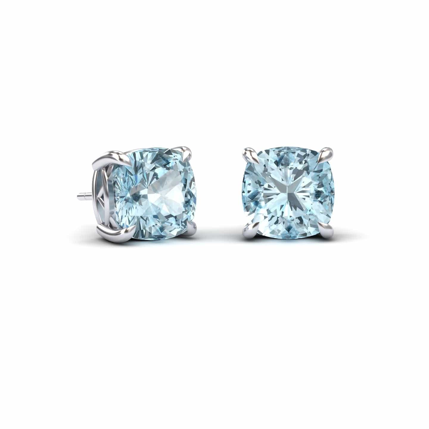 Aquamarine Stud Earrings - Deborah