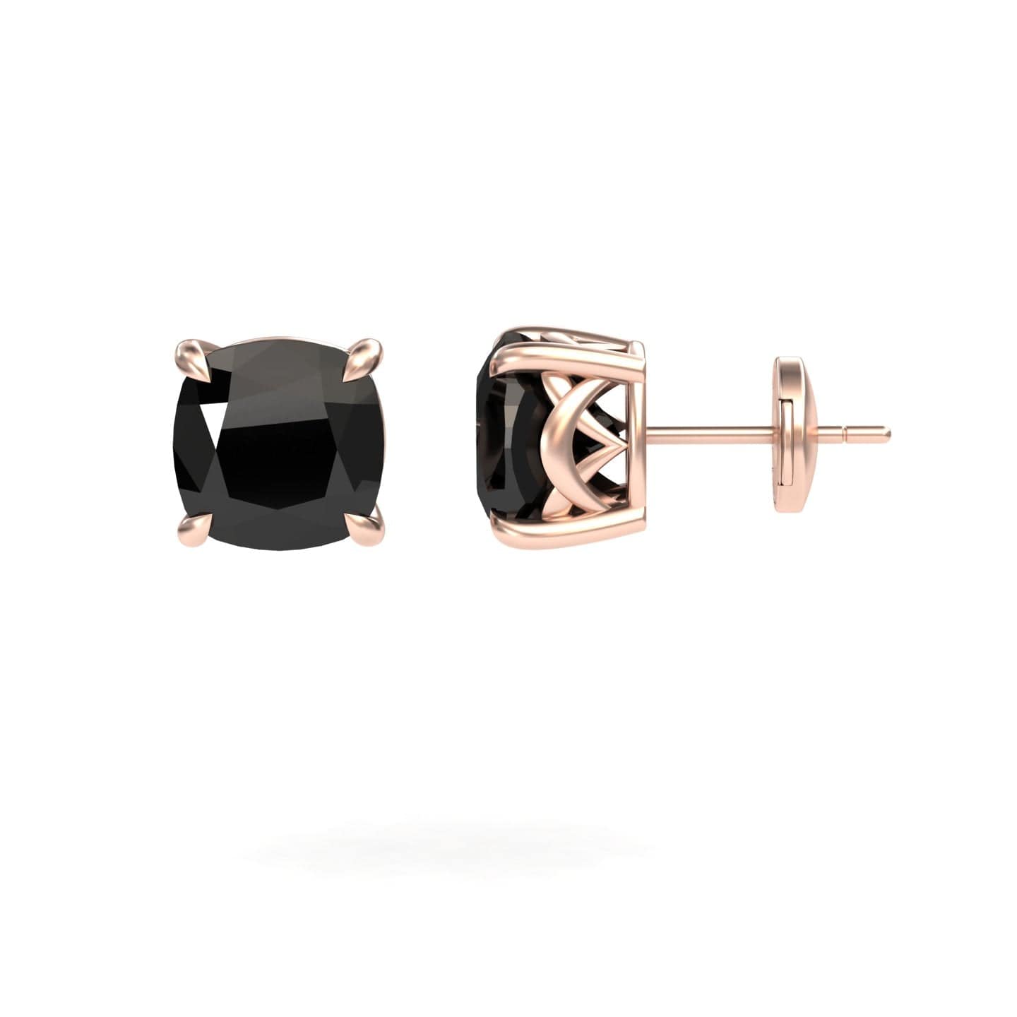 Black Diamond Stud Earrings - Deborah