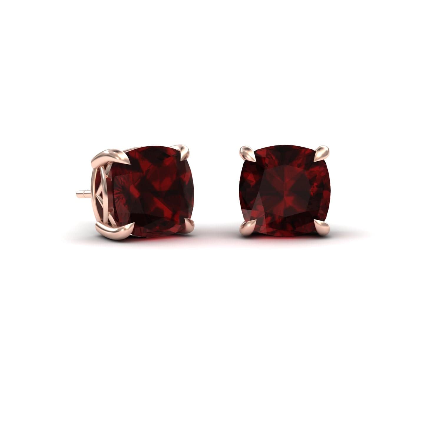 Garnet Stud Earrings - Deborah