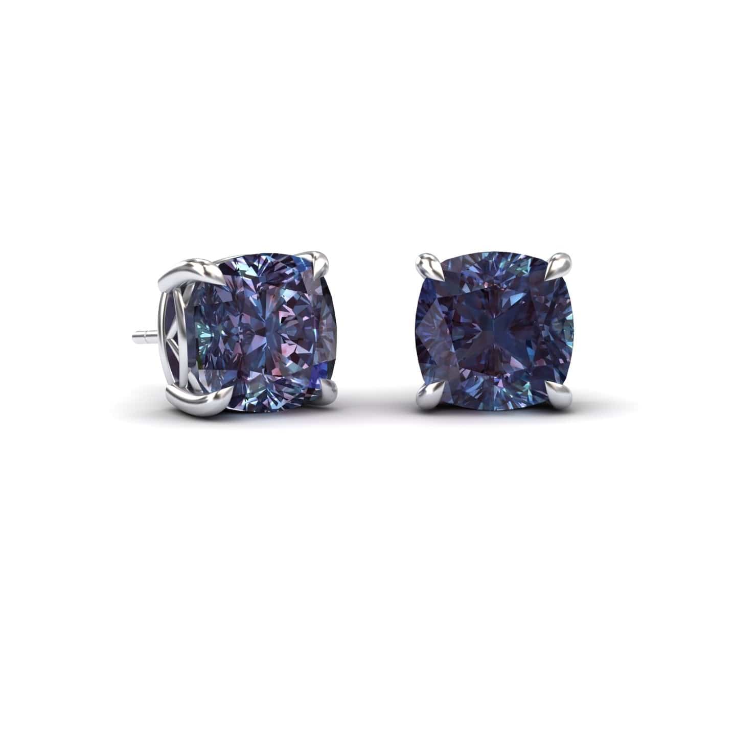 Lab Grown Alexandrite Stud Earrings - Deborah