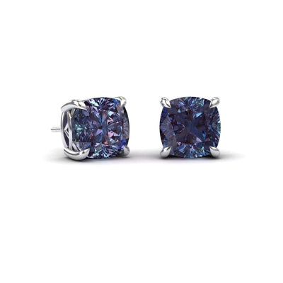 Lab Grown Alexandrite Stud Earrings