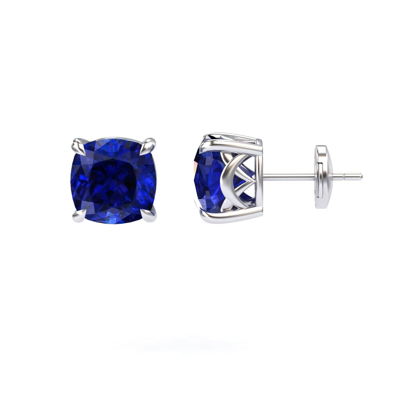 Lab Grown Blue Sapphire Stud Earrings - Deborah