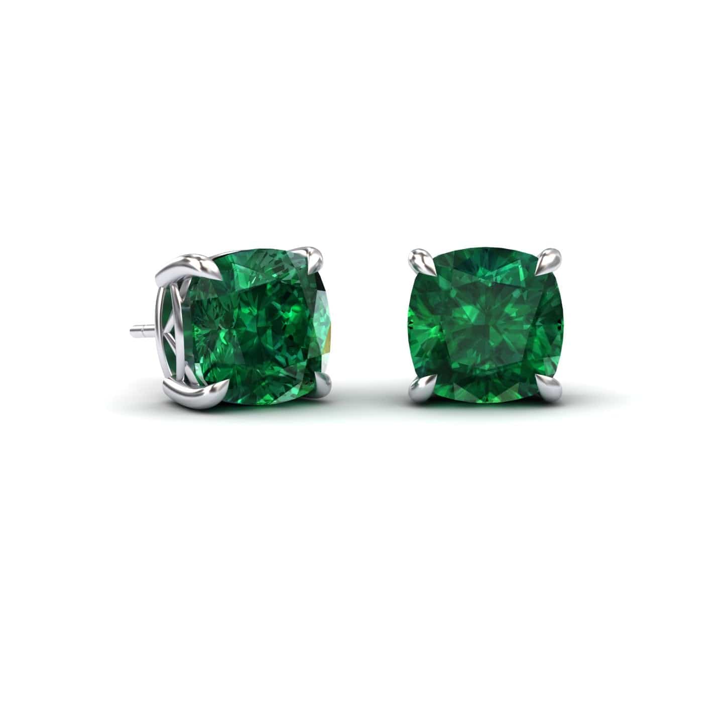 Lab Grown Emerald Stud Earrings - Deborah