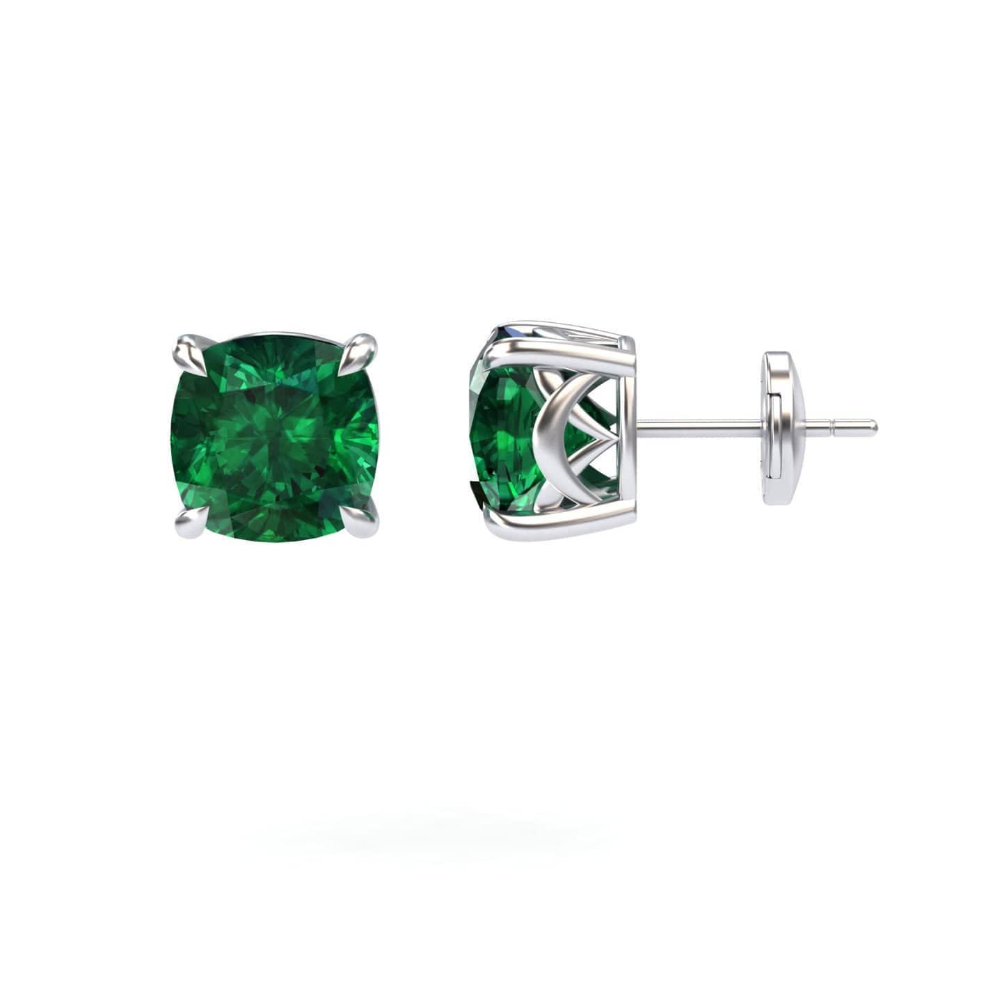 Lab Grown Emerald Stud Earrings - Deborah