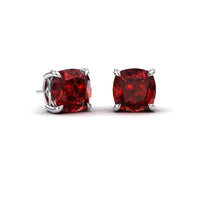 Lab Grown Ruby Stud Earrings - Deborah