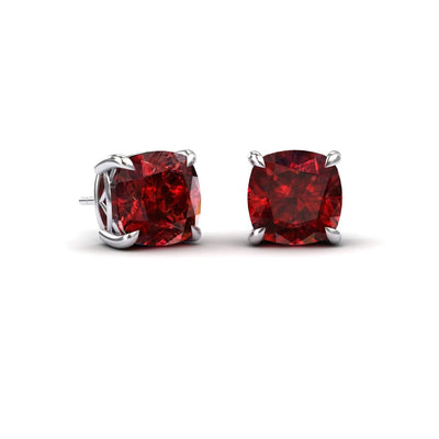 Lab Grown Ruby Stud Earrings