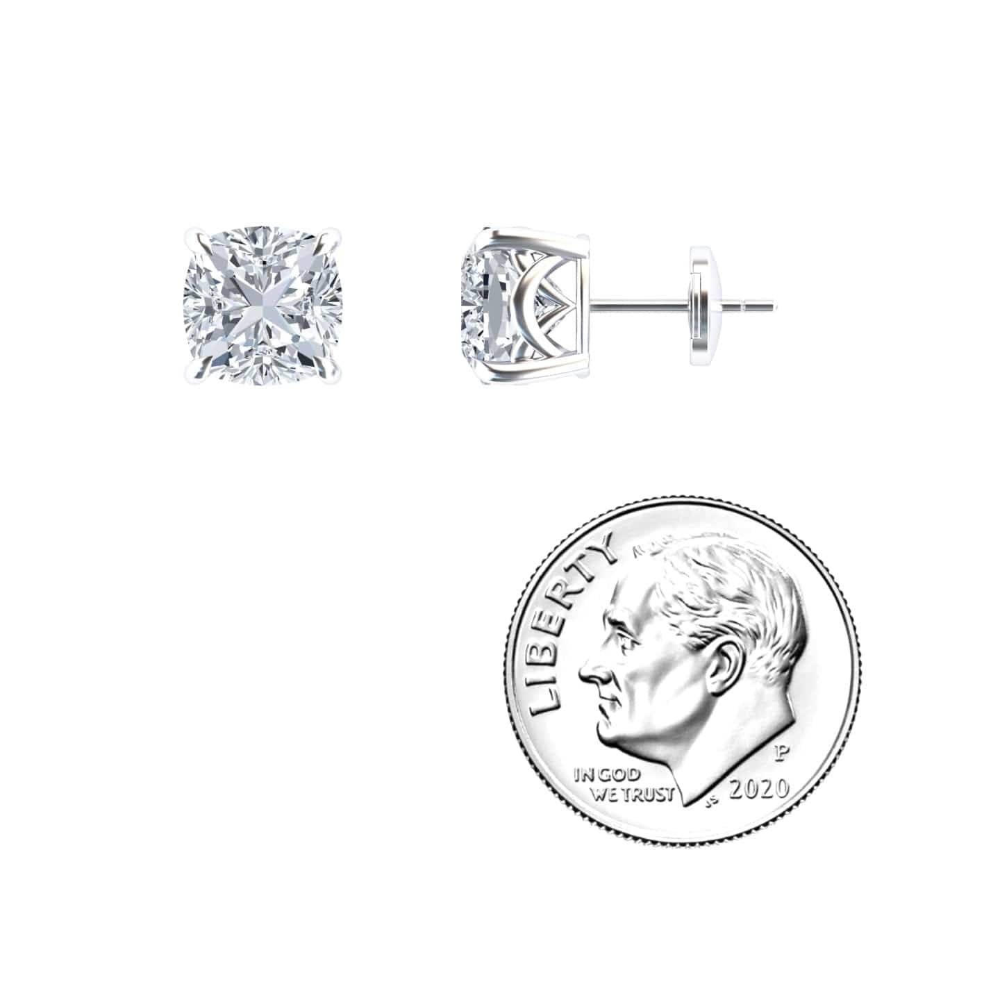 Moissanite Stud Earrings - Deborah