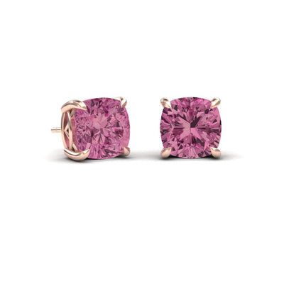 Pink Tourmaline Stud Earrings