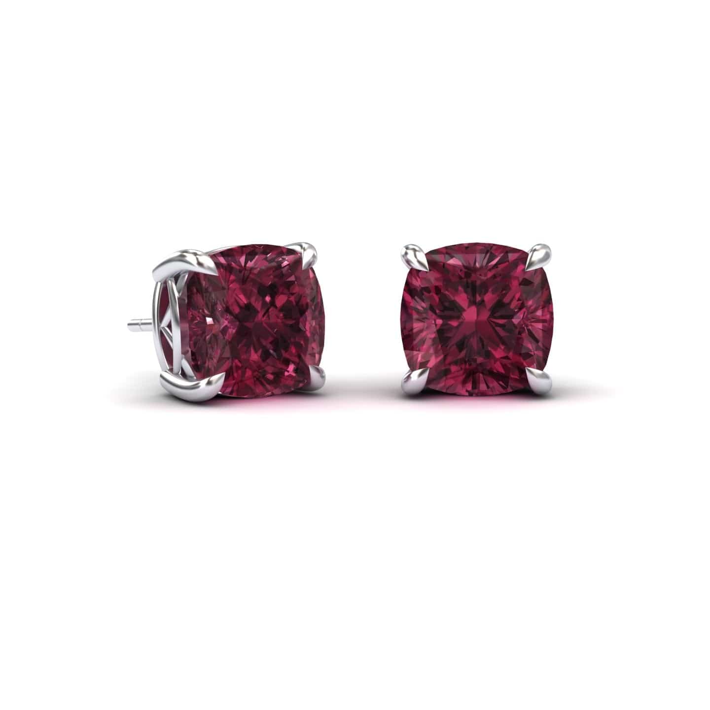 Rhodolite Garnet Stud Earrings - Deborah