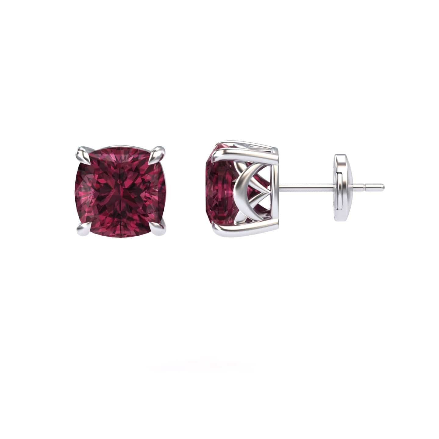 Rhodolite Garnet Stud Earrings - Deborah
