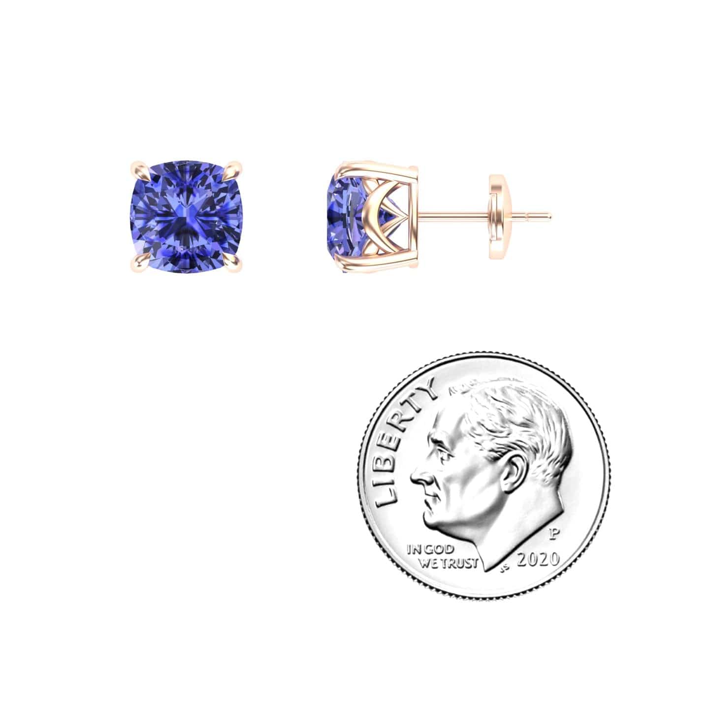 Tanzanite Stud Earrings - Deborah