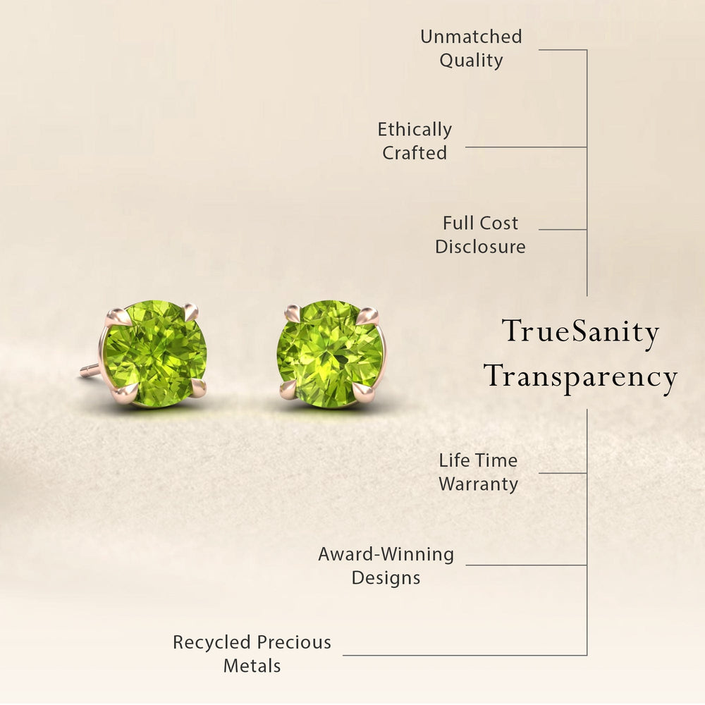 Peridot Stud Earrings - Gauri