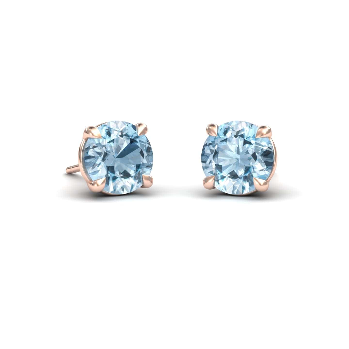 Aquamarine Stud Earrings - Gauri