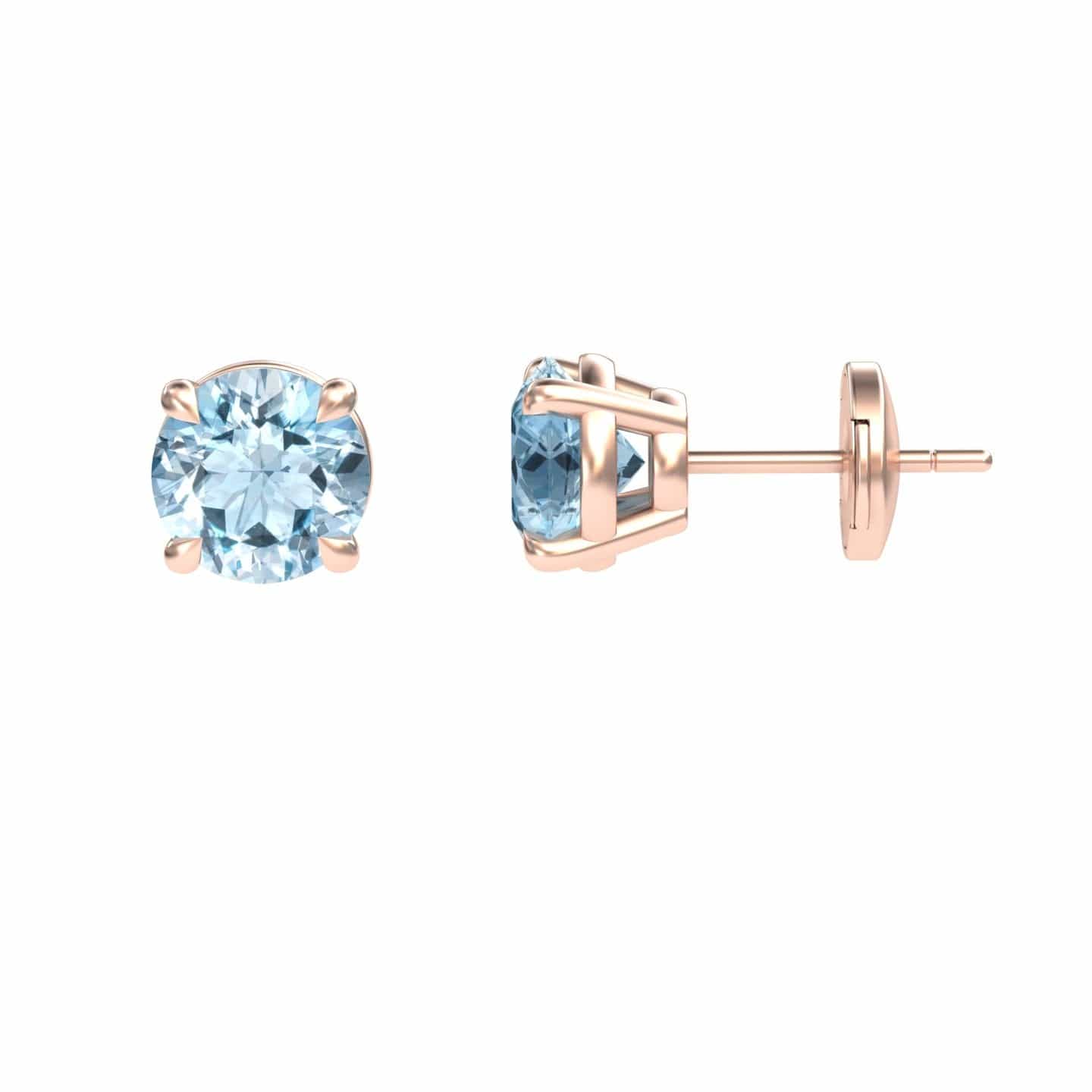 Aquamarine Stud Earrings - Gauri