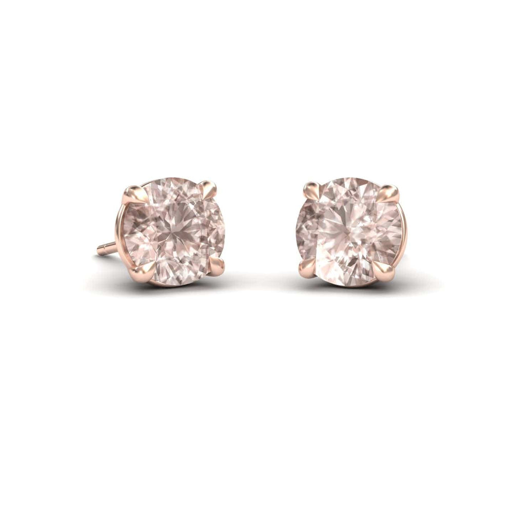 Morganite Stud Earrings - Gauri