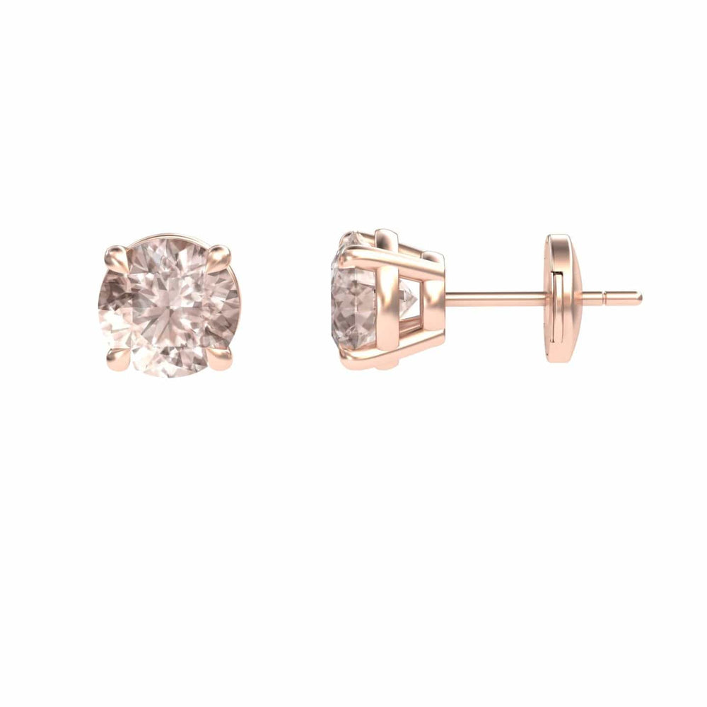 Morganite Stud Earrings - Gauri