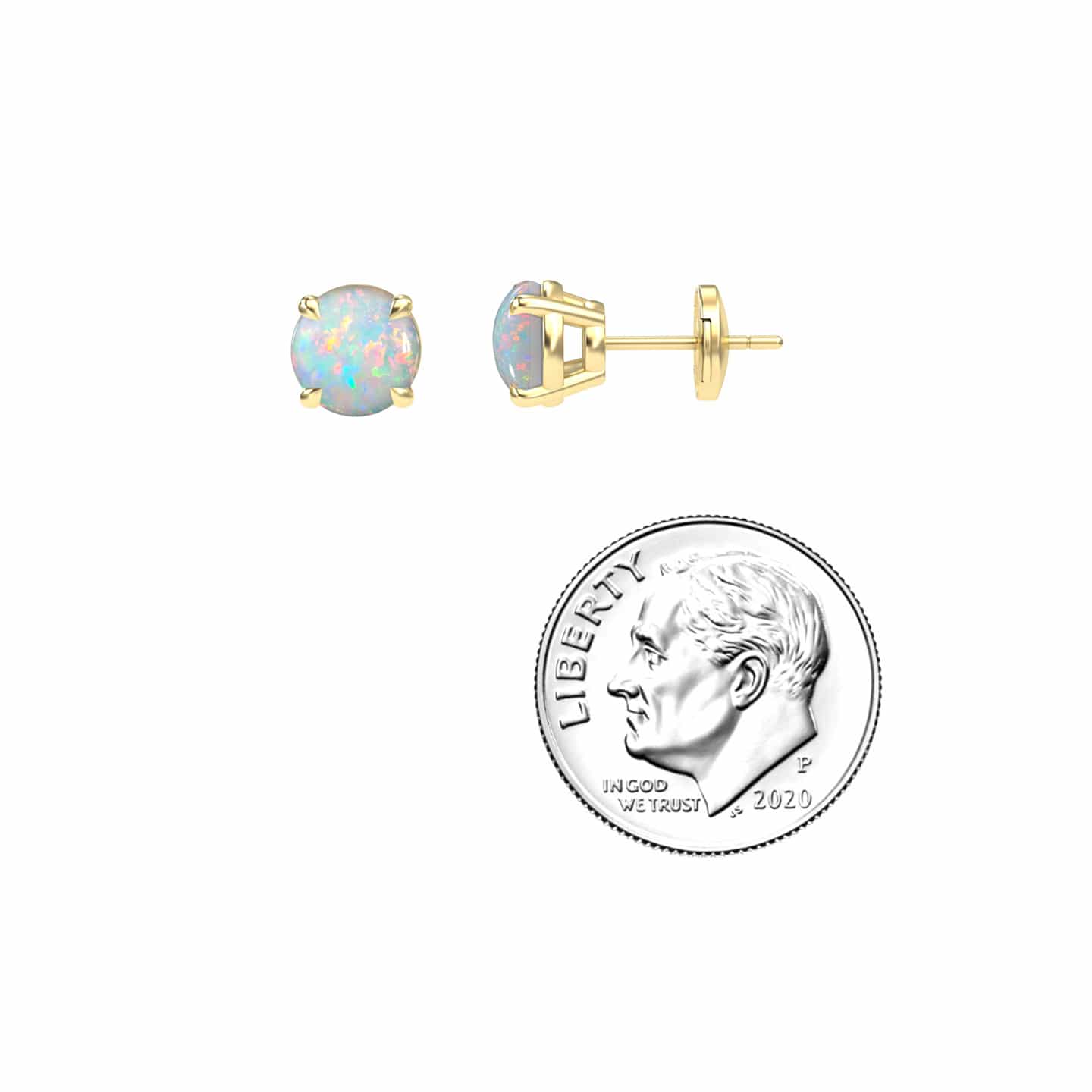 Opal Stud Earrings - Gauri