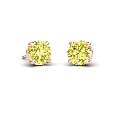 Yellow Sapphire Stud Earrings