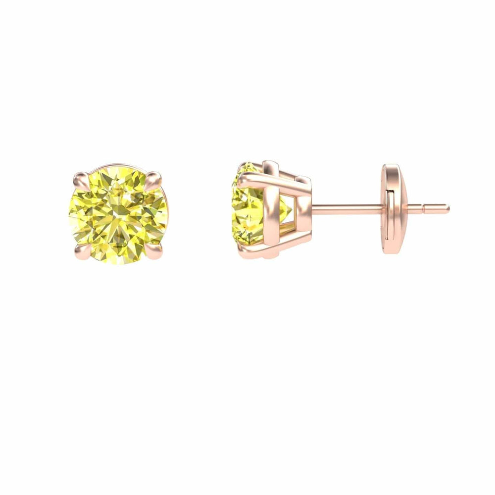 Yellow Sapphire Stud Earrings - Gauri