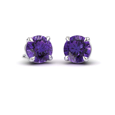 Amethyst Stud Earrings