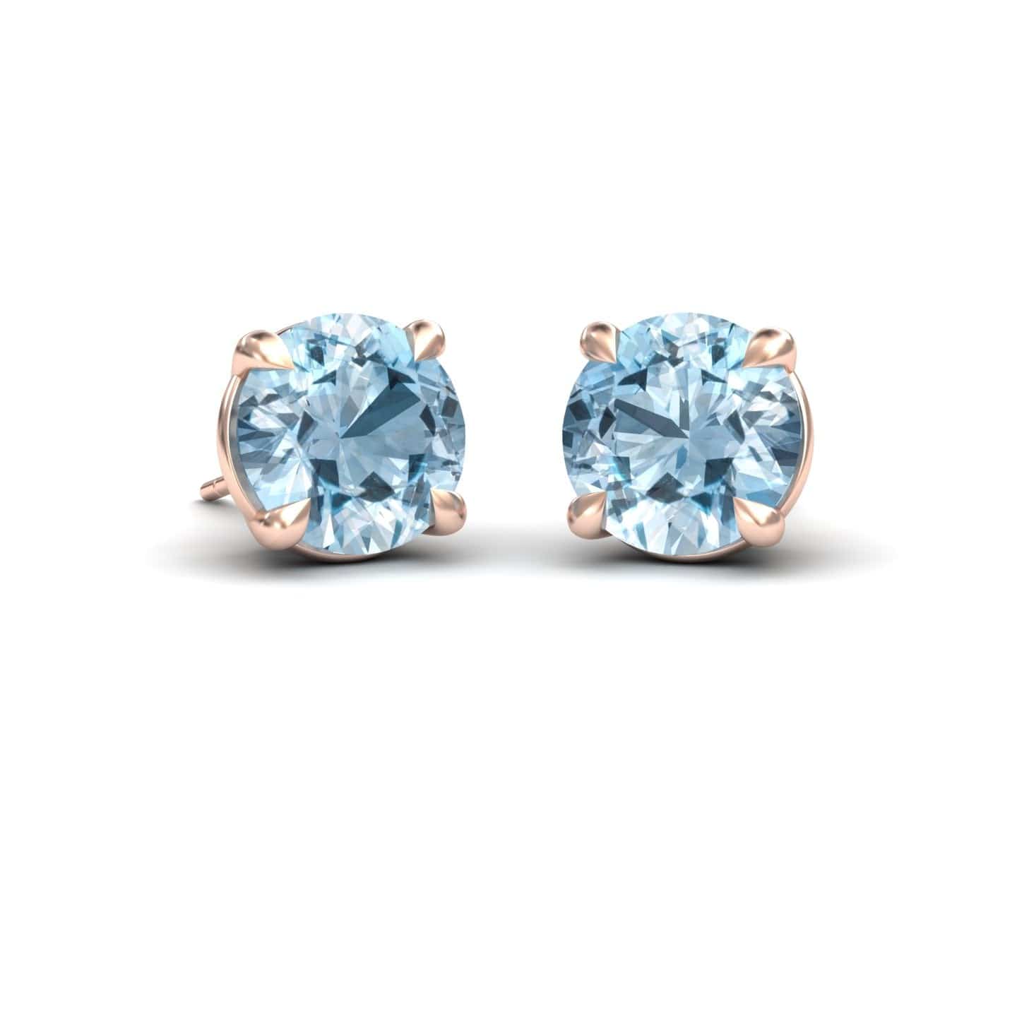 Aquamarine Stud Earrings - Helena