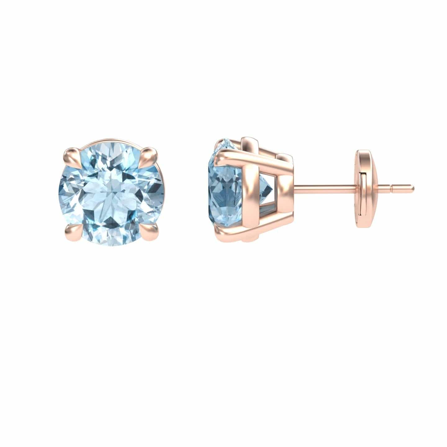 Aquamarine Stud Earrings - Helena
