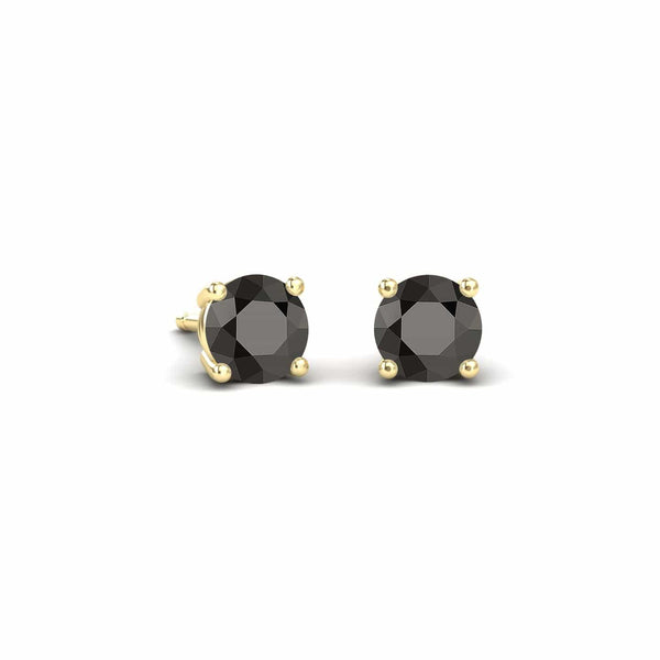 Black Diamond 0.50Ct Stud Earrings - Helena