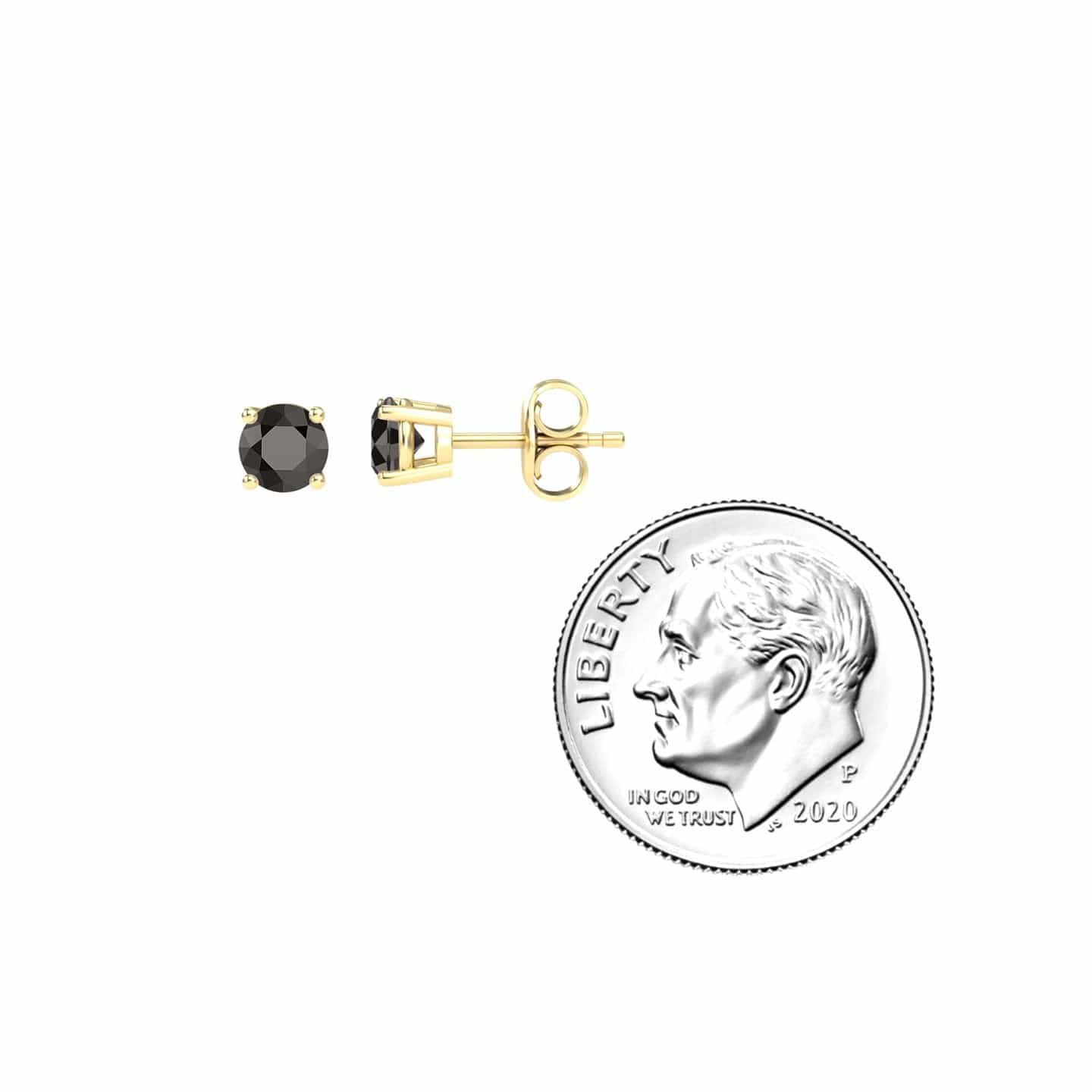 Black Diamond 0.50Ct Stud Earrings - Helena