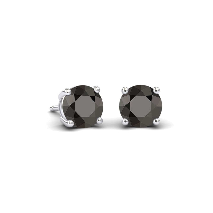 Black Diamond 1Ct Stud Earrings - Helena