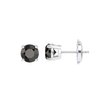 Black Diamond 1Ct Stud Earrings - Helena