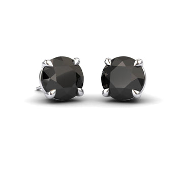 Black Diamond 4Cts Stud Earrings - Helena