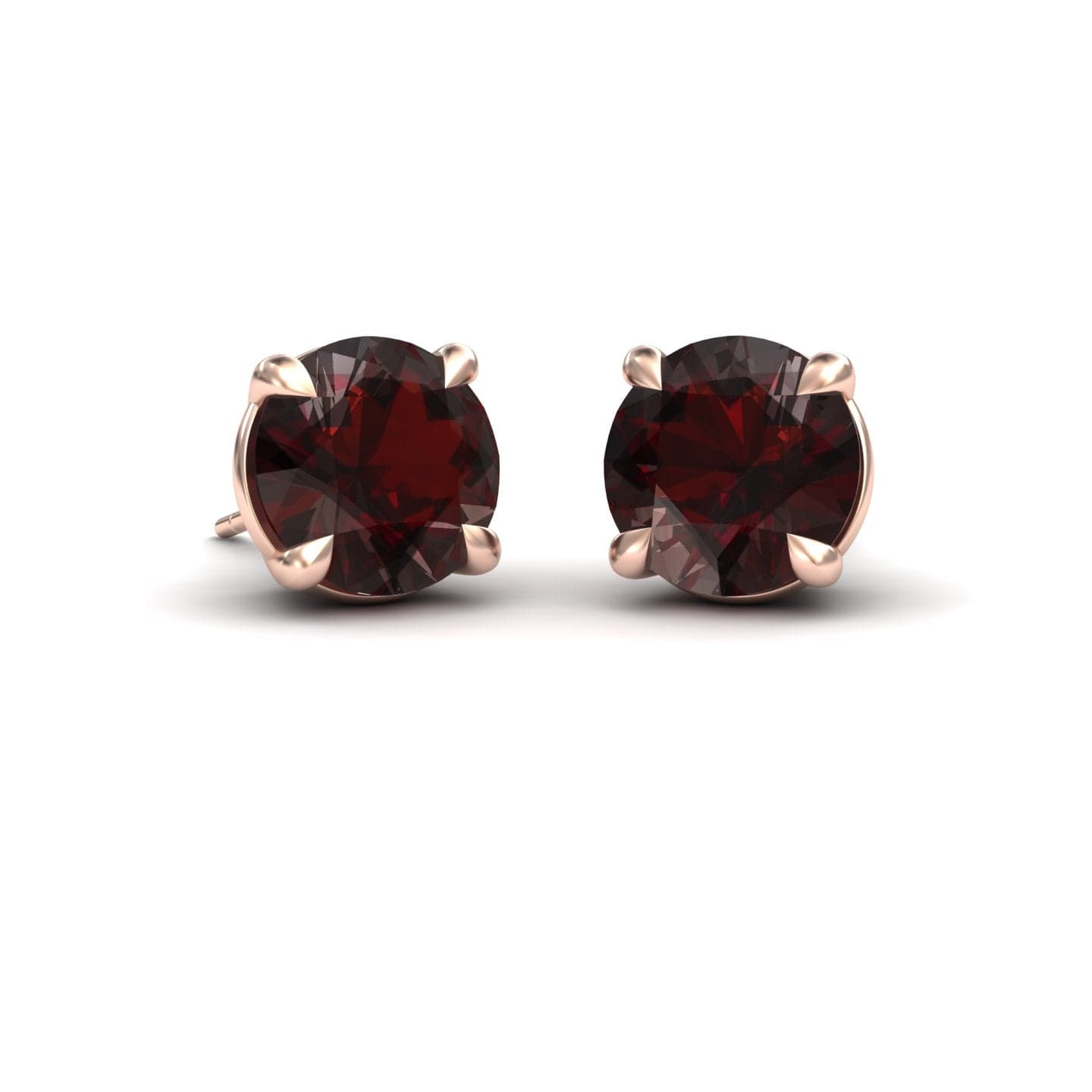 Garnet Stud Earrings - Helena