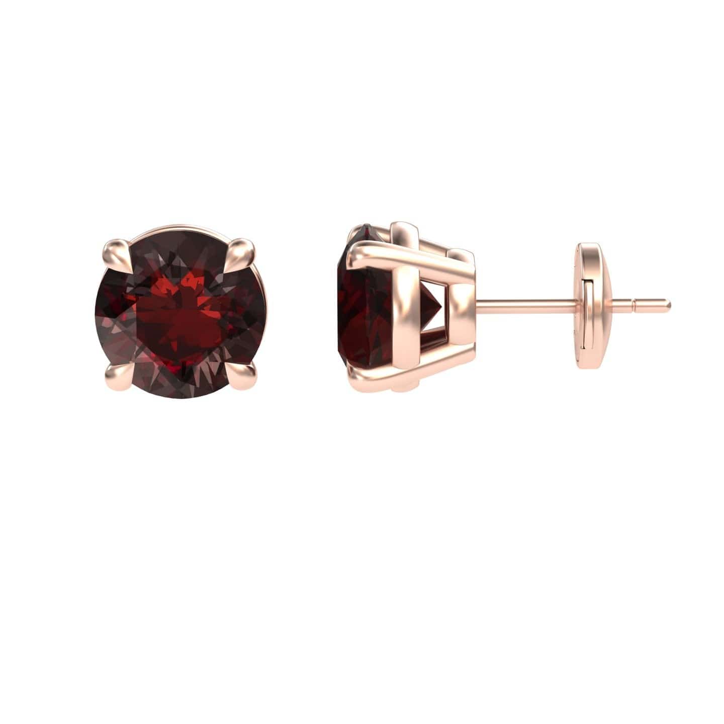 Garnet Stud Earrings - Helena