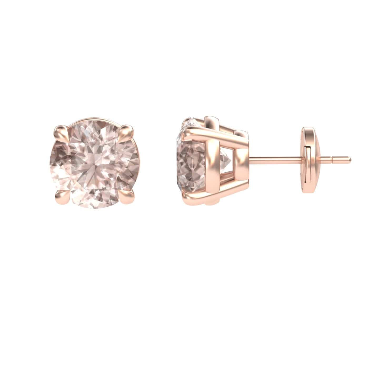 Morganite Stud Earrings - Helena
