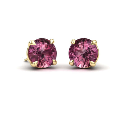 Pink Tourmaline Stud Earrings