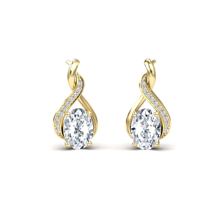Lab Grown White Diamond Infinity Drop Earrings - Daniela