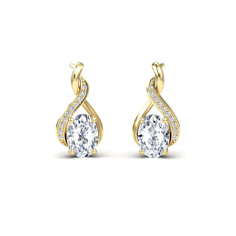 Lab Grown White Diamond Infinity Drop Earrings - Daniela