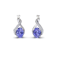 Tanzanite & Diamond Infinity Drop Earrings - Daniela