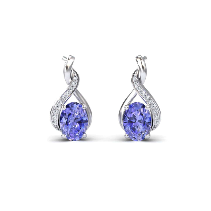 Tanzanite & Diamond Infinity Drop Earrings - Daniela