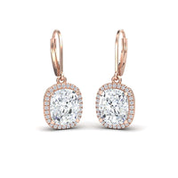 Moissanite & Diamond Dangle Earrings - Shereen