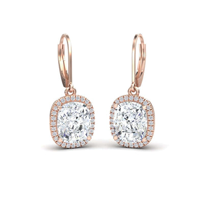Moissanite & Diamond Dangle Earrings