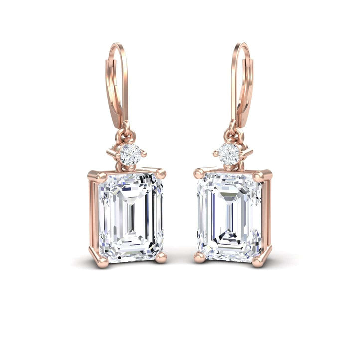 Rock Crystal & Diamond Drop Earrings - Varsha